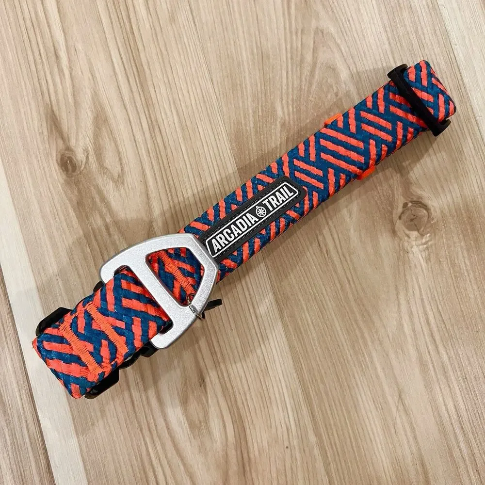 Reflective XXL Dog Puppy Collar Paracord Neon Orange Unisex Rope Arcadia Trail